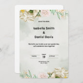 Grünes Wasserfarbeneihportrait Einladung (Vorne/Hinten)