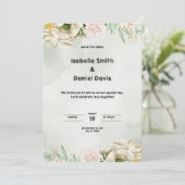 Grünes Wasserfarbeneihportrait Einladung (Stehend Vorderseite)