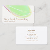 Grünes Wasserfarbenleaf Visitenkarte (Vorne/Hinten)