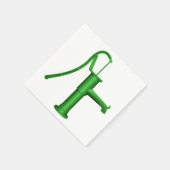 Grünes Wasserpumpenpapier Napkins Serviette (Ecke)