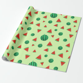 Grünes Watermelon Muster Geschenkpapier