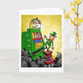 Grünes Weenii "das Glück der irischen" Gruß-Karte Karte (Gelbe Blume)