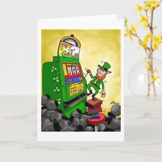 Grünes Weenii "das Glück der irischen" Gruß-Karte Karte (Gelbe Blume)