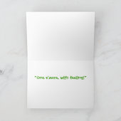 Grünes Weenii "ein s'more" Gruß-Karte Karte (Innenseite)