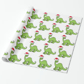Grünes Weihnachten scherzt Dinosaurier Sankt Geschenkpapier (Ungerollt)