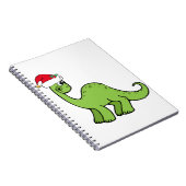 Grünes Weihnachten scherzt Dinosaurier Sankt Notizblock (Rechte Seite)