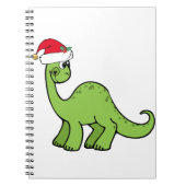 Grünes Weihnachten scherzt Dinosaurier Sankt Notizblock (Vorderseite)
