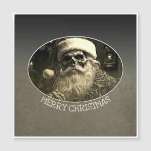 Grünes Weihnachten - Skelett-Weihnachtsmann 65609 Magnetkarte