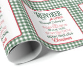 Grünes Weihnachts-Express-Lieferung Weihnachtskari Geschenkpapier (Rolleneckpunkt)