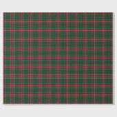 Grünes Weihnachts-Karomuster Geschenkpapier (Flach)