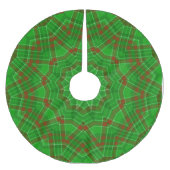 Grünes Weihnachts-Karotuch Polyester Weihnachtsbaumdecke (Vorderseite)
