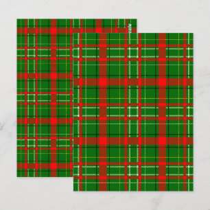 Grünes Weihnachts-Tartan-Karo-Musterdesign  Postkarte
