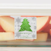 Grünes Weihnachtsbaum-Backlabel Etiketten (Befestigt)