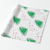 Grünes Weihnachtsbaum Hörwrapping Paper Geschenkpapier (Ungerollt)