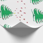 Grünes Weihnachtsbaum Hörwrapping Paper Geschenkpapier (Ecke)