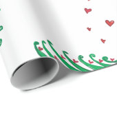 Grünes Weihnachtsbaum Hörwrapping Paper Geschenkpapier (Rolleneckpunkt)