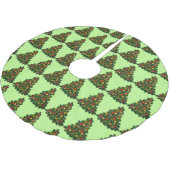 Grünes Weihnachtsbaum Muster Land Polyester Weihnachtsbaumdecke (Schrägansicht)