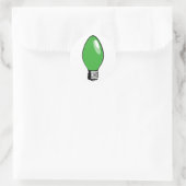 Grünes Weihnachtsbaumlicht Runder Aufkleber (Tasche)