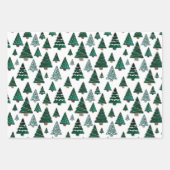 Grünes Weihnachtsbaummuster Geschenkpapier Set (Vorderseite 2)