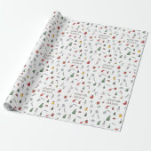 Grünes Weihnachtsbaumwrapping Paper - Festlich Geschenkpapier (Ungerollt)