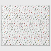 Grünes Weihnachtsbaumwrapping Paper - Festlich Geschenkpapier (Flach)