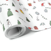 Grünes Weihnachtsbaumwrapping Paper - Festlich Geschenkpapier (Rolleneckpunkt)