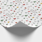 Grünes Weihnachtsbaumwrapping Paper - Festlich Geschenkpapier (Ecke)