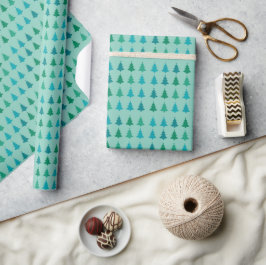 Grünes Weihnachtsbaumwrapping Paper Geschenkpapier