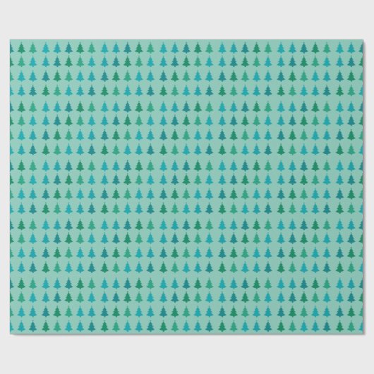 Grünes Weihnachtsbaumwrapping Paper Geschenkpapier (Flach)