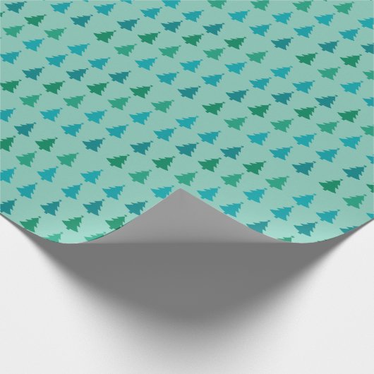Grünes Weihnachtsbaumwrapping Paper Geschenkpapier (Ecke)