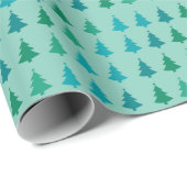Grünes Weihnachtsbaumwrapping Paper Geschenkpapier (Rolleneckpunkt)