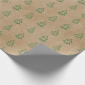 Grünes Weihnachtsbaumwrapping Paper Geschenkpapier (Ecke)