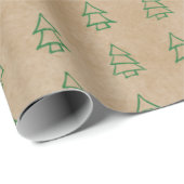 Grünes Weihnachtsbaumwrapping Paper Geschenkpapier (Rolleneckpunkt)
