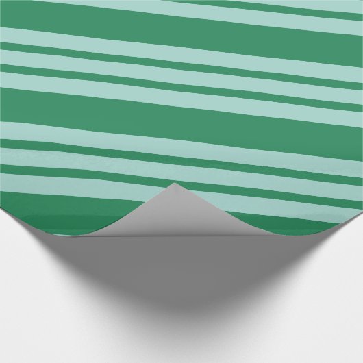 Grünes Weihnachtscreme Geschenkpapier (Ecke)
