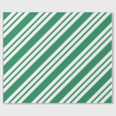 Grünes Weihnachtscreme Peppermint Wrapping Paper Geschenkpapier (Flach)