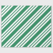 Grünes Weihnachtscreme Peppermint Wrapping Paper Geschenkpapier (Flach)