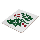 Grünes Weihnachtsdesign und Red Berries Fliese (Seite)