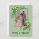 Grünes Weihnachtsfest Foto Feiertagskarte (Vorderseite)