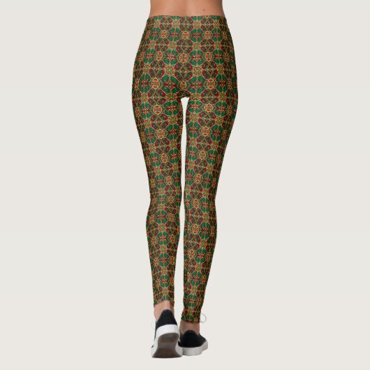 Grünes Weihnachtsfest Leggings (Rückseite)