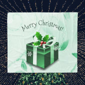 Grünes Weihnachtsgeschenk Blanket Fleecedecke