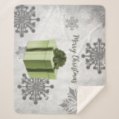 Grünes Weihnachtsgeschenk Holiday Sherpa Blanket Sherpadecke (Vorderseite)