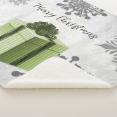 Grünes Weihnachtsgeschenk Holiday Sherpa Blanket Sherpadecke (3/4)