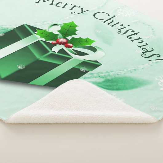 Grünes Weihnachtsgeschenk Sherpa Blanket Sherpadecke (3/4)