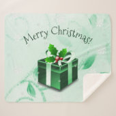 Grünes Weihnachtsgeschenk Sherpa Blanket Sherpadecke (Vorderseite (Horizontal))