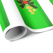 Grünes Weihnachtskerzenpapier Geschenkpapier (Rolleneckpunkt)