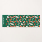 Grünes Weihnachtsmädchen Personalisiertes Mädchen Yogamatte (Vorderseite (Horizontal))