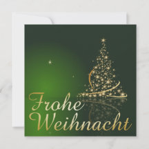Grünes Weihnachtsmotiv mit goldenem Weihnachtsbaum