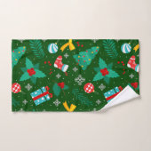 Grünes Weihnachtsmuster Abstrakt Badhandtuch Set (Handtuch)