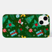 Grünes Weihnachtsmuster Abstrakt Case-Mate iPhone Hülle (Rückseite (Horizontal))