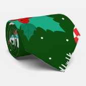 Grünes Weihnachtsmuster Abstrakt Krawatte (Gerollt)